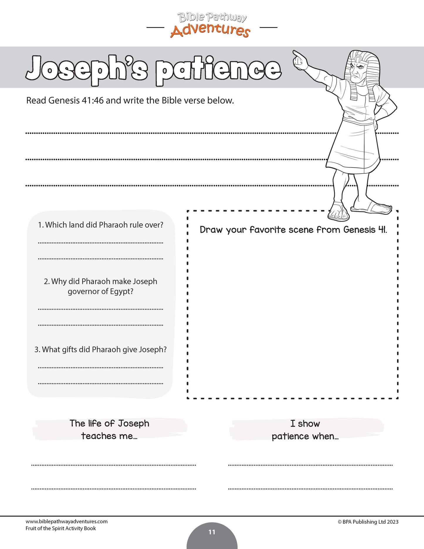 Patience: Fruit of the Spirit Activity Book (PDF)