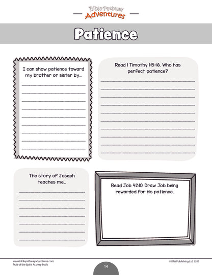 Patience: Fruit of the Spirit Activity Book