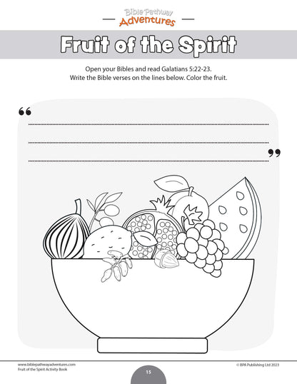 Patience: Fruit of the Spirit Activity Book