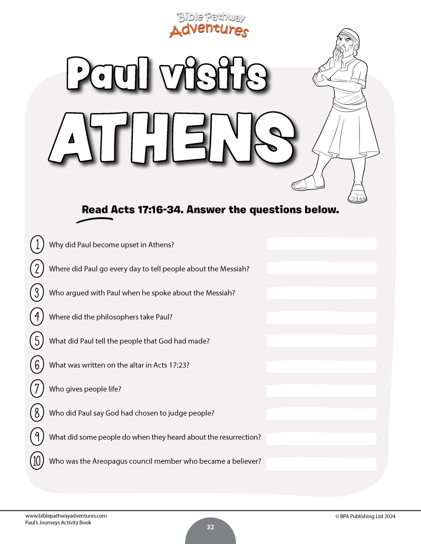 BUNDLE: Paul the Apostle Activity Books