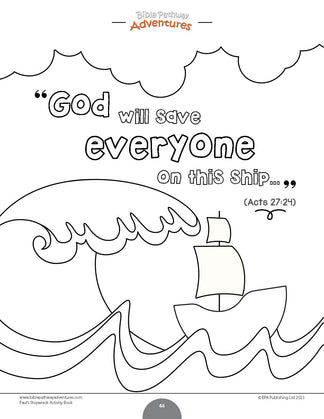 Paul's Shipwreck Activity Book (PDF) – Bible Pathway Adventures