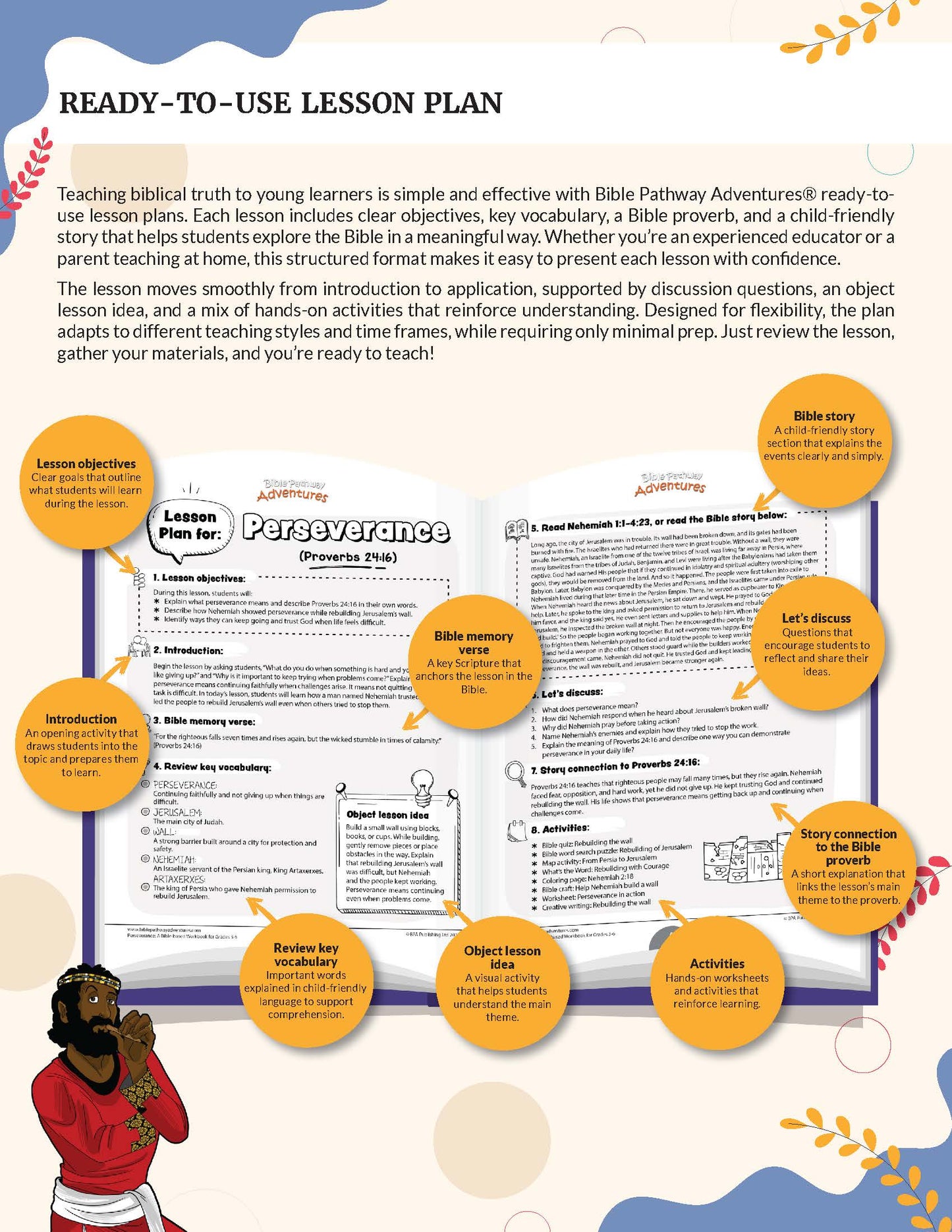 Teaching guide for Perseverance Bible Workbook for Grades 3-6
