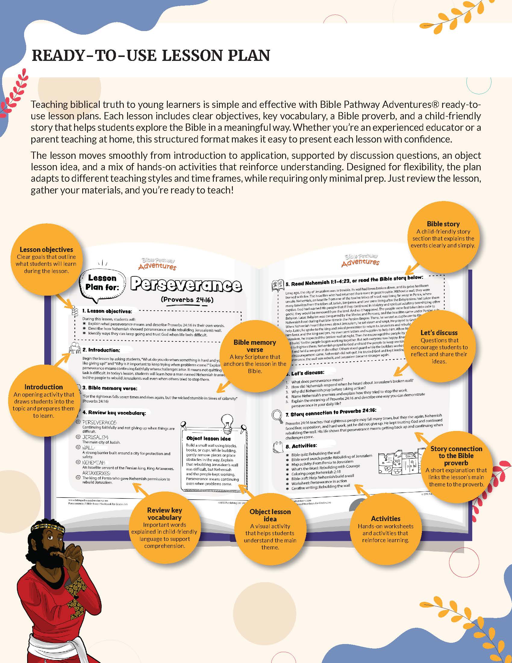 Teaching guide for Perseverance Bible Workbook for Grades 3-6