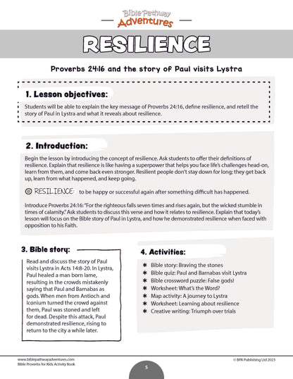 Resilience: Bible Activity Book for Kids (PDF)