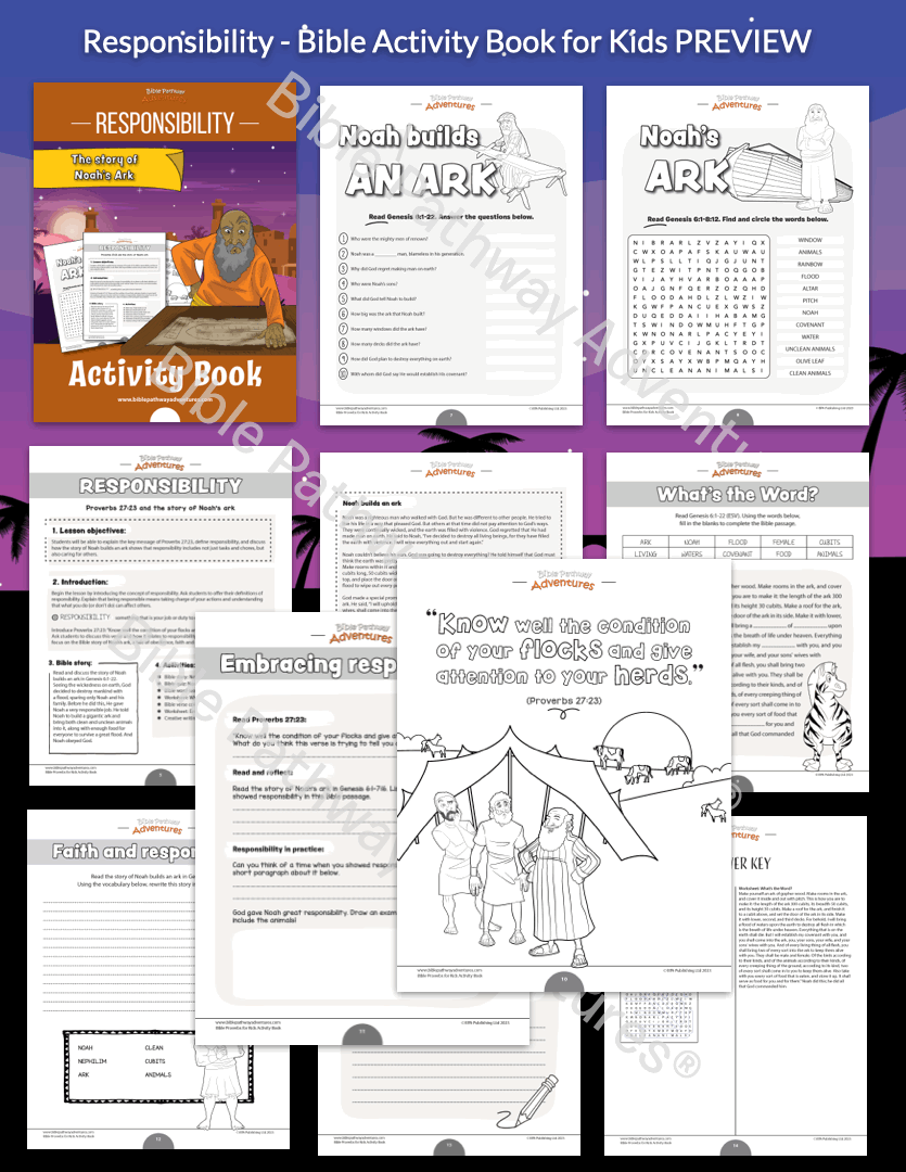 Responsibility: Bible Activity Book for Kids (PDF)