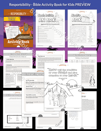 Responsibility: Bible Activity Book for Kids (PDF)