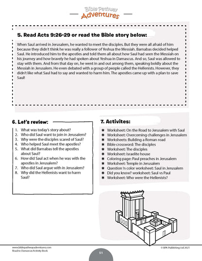 Road to Damascus Activity Book