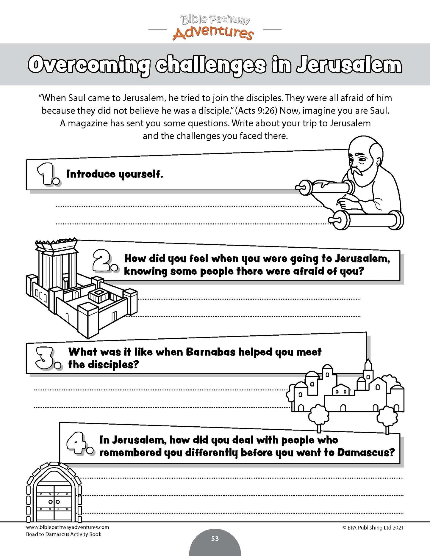 Road to Damascus Activity Book