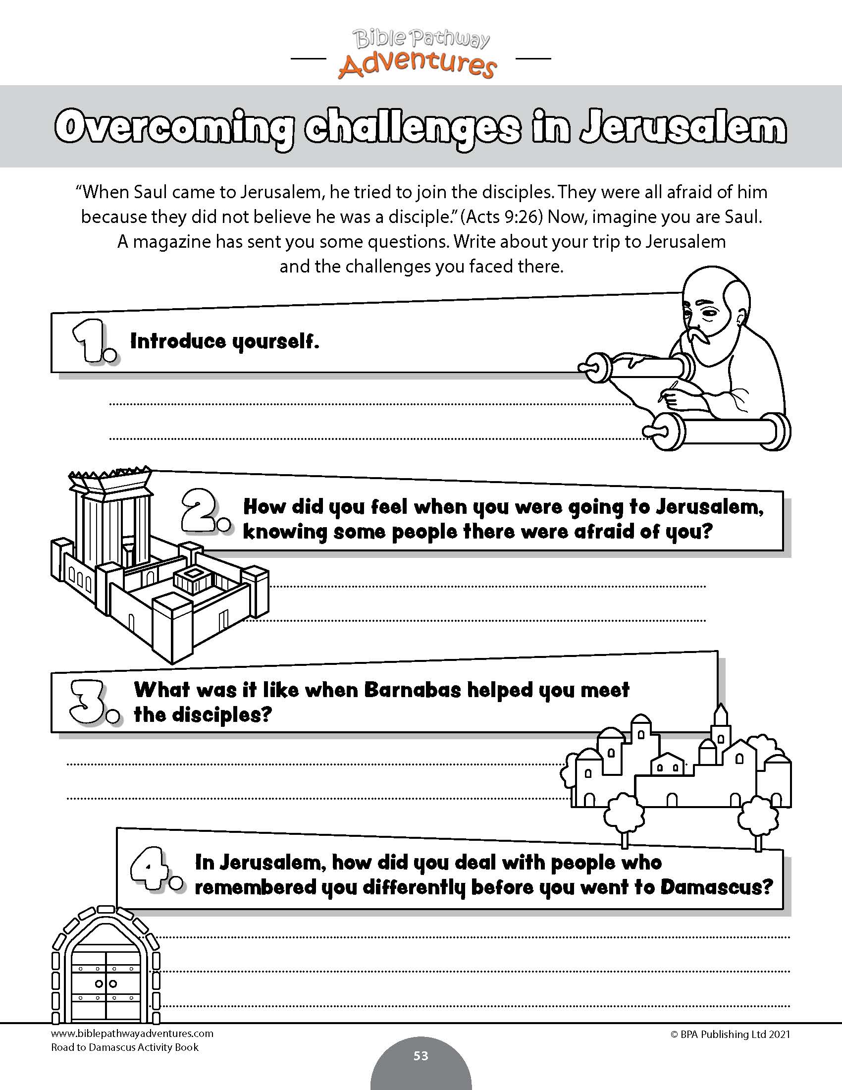 Road to Damascus Activity Book