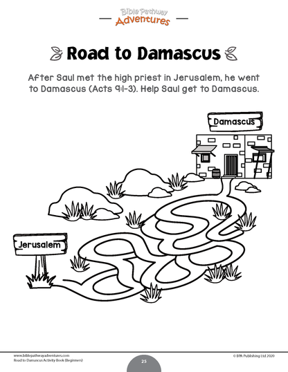 Road to Damascus Activity Book for Beginners (paperback)