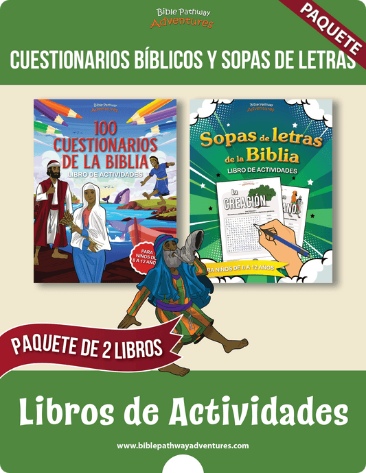 BUNDLE: Cuestionarios bíblicos y sopas de letras: Libros de actividades