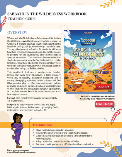 Sabbath in the Wilderness Lesson Plan