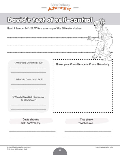 Self-control: Fruit of the Spirit Activity Book (PDF)