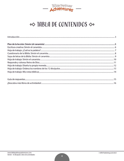 Simón - El discípulo: Libro de actividades (PDF)