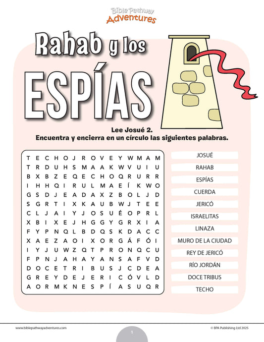 Sopa de letras de Rahab y los espías