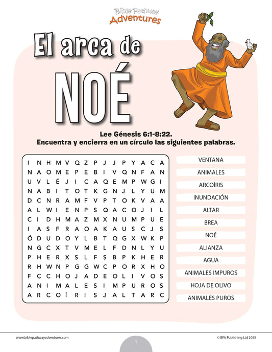 Sopa de letras del Arca de Noé 