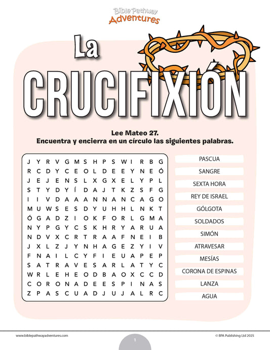Sopa de letras de la Crucifixión