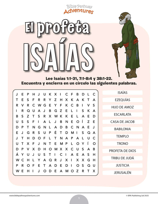 Sopa de letras del profeta Isaías