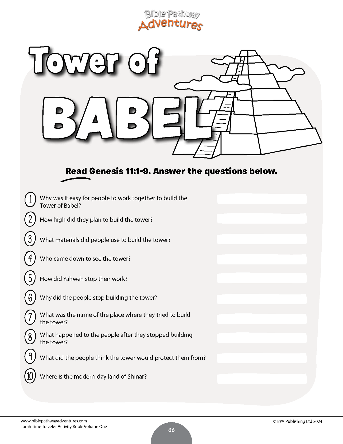 Tower of Babel quiz