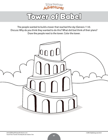 Tower of Babel coloring page for kid