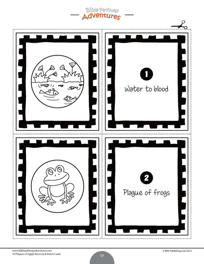 10 Plagues of Egypt Memory & Match Cards