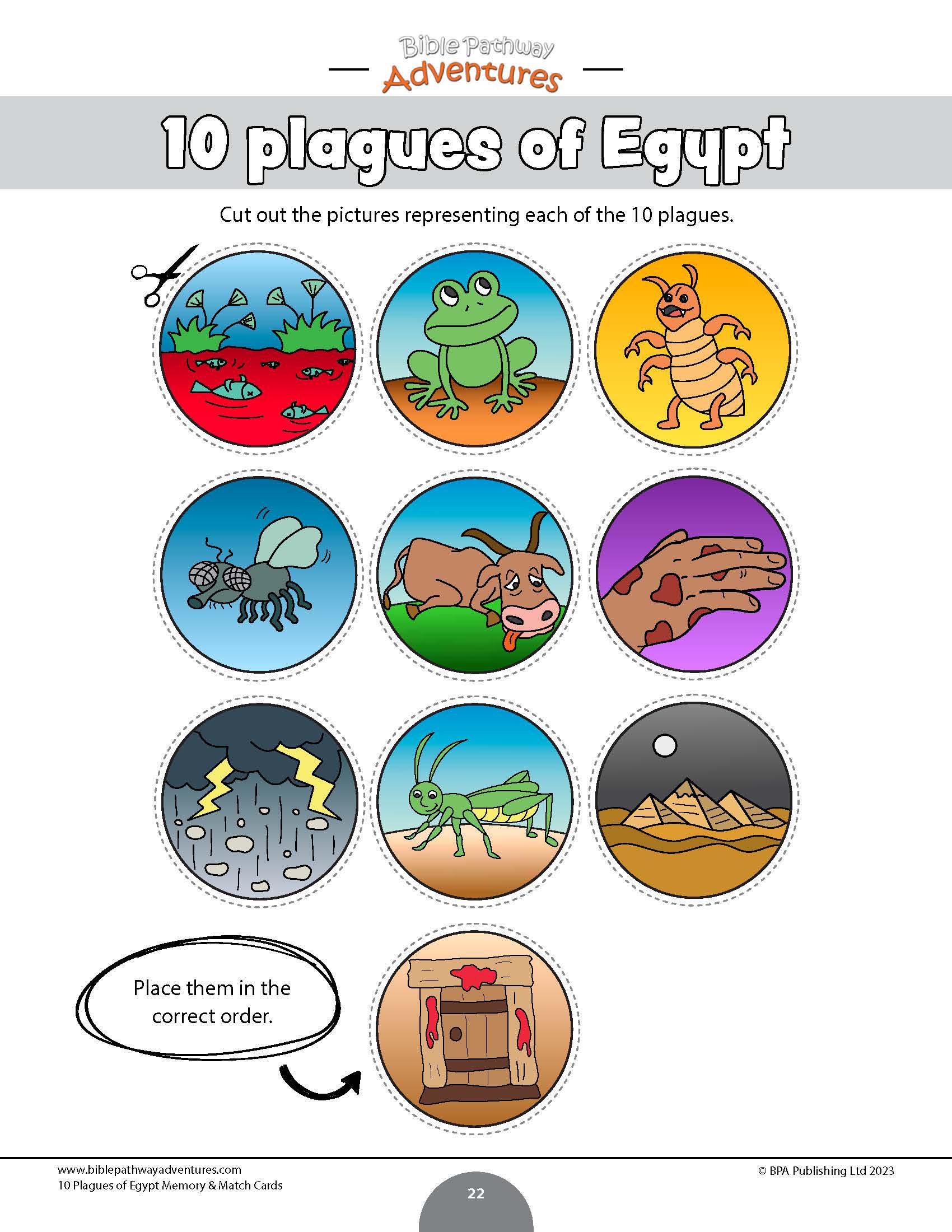 10 Plagues of Egypt Memory & Match Cards (PDF) – Bible Pathway Adventures