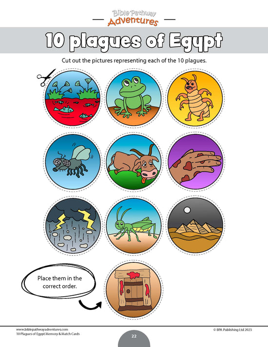 10 Plagues of Egypt Memory & Match Cards (PDF) – Bible Pathway Adventures