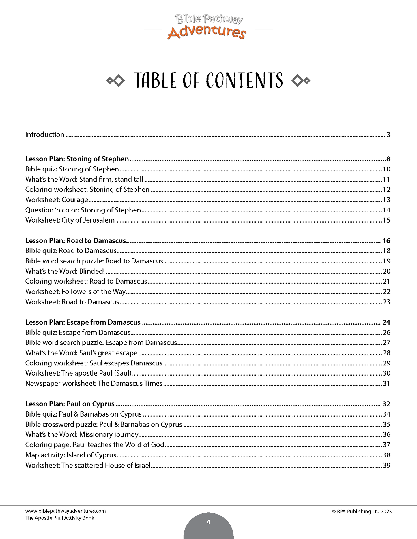 BUNDLE: Paul the Apostle Activity Books (PDF)