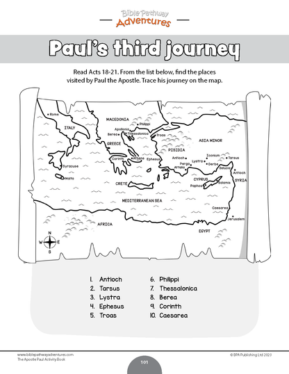 The Apostle Paul Activity Book