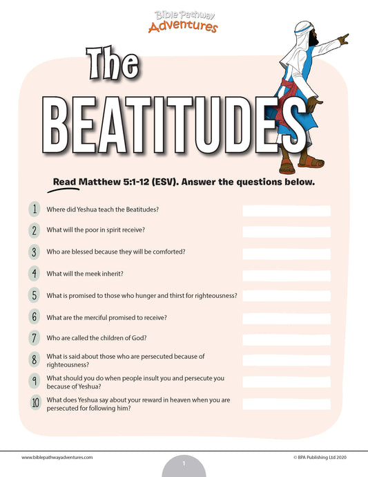 The Beatitudes quiz (PDF)