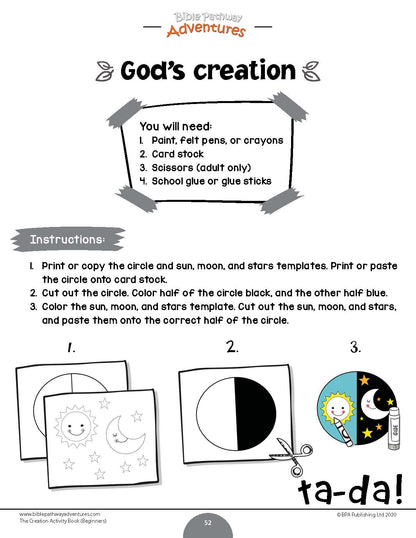 The Creation Activity Book for Beginners (paperback)