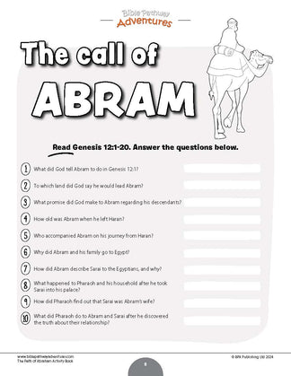 The Faith of Abraham Activity Book (PDF) – Bible Pathway Adventures