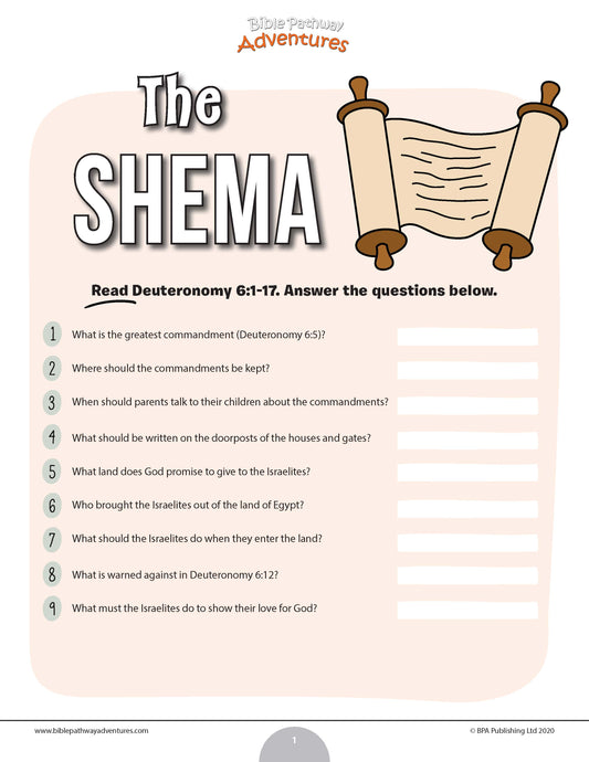 The Shema quiz (PDF)