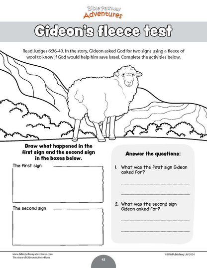 The Story of Gideon Activity Book (PDF)