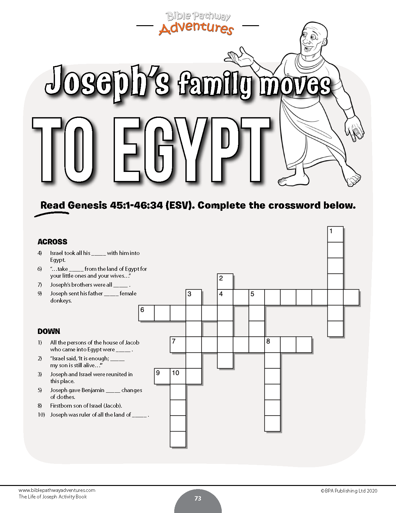 The Life of Joseph Activity Book (paperback)