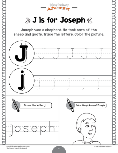 The story of Joseph Activity Book for Beginners (paperback)