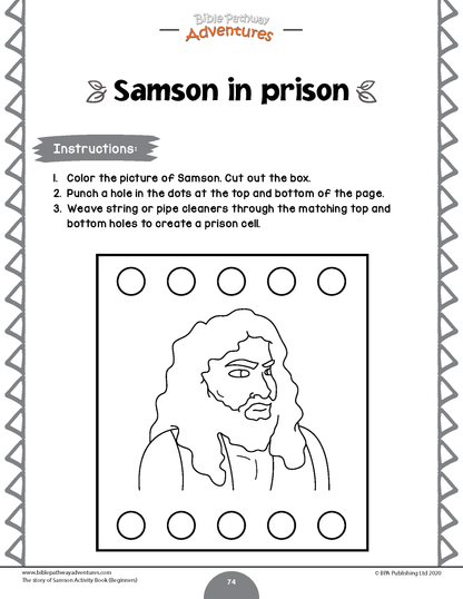 The story of Samson Activity Book for Beginners (paperback)