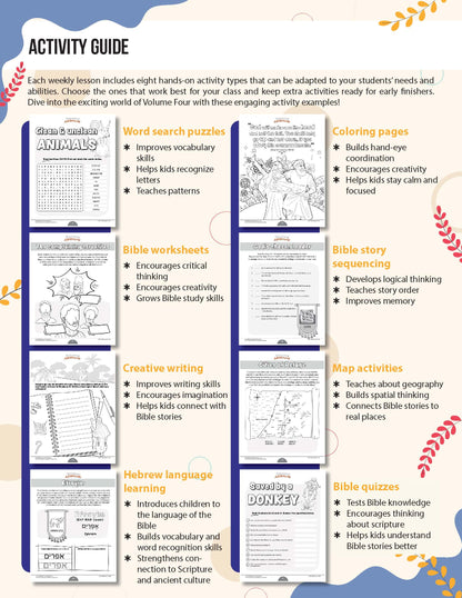 Torah Time Traveler Activity Book: Volume Four (PDF)