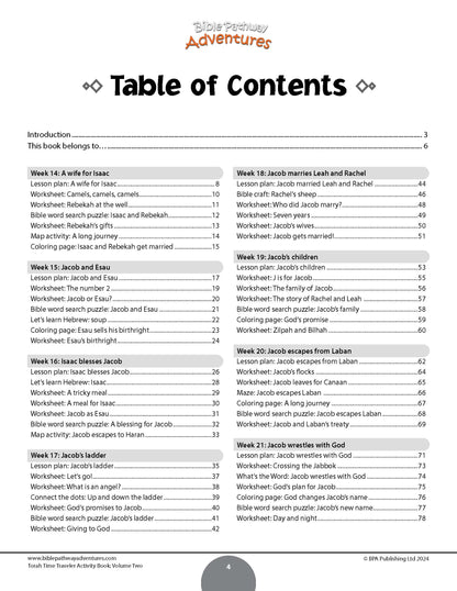 Curriculum | Torah Time Traveler Volume 2 for Grades K-2