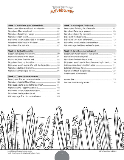 Curriculum | Torah Time Traveler Volume 3 for Grades K-2
