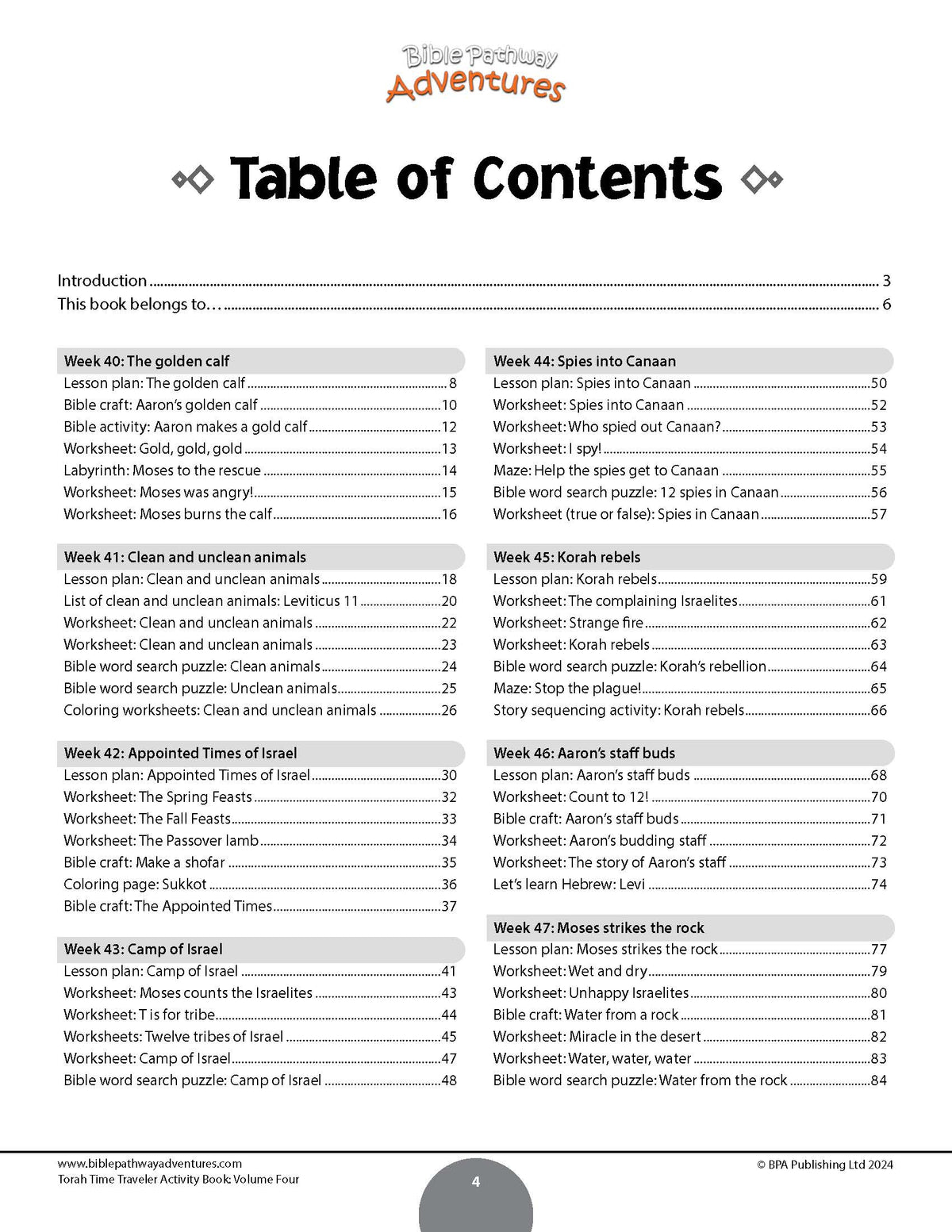 Curriculum | Torah Time Traveler Volume 4 for Grades K-2