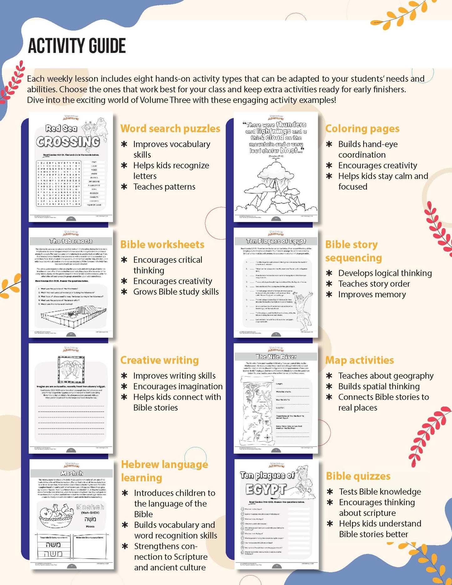 Torah Time Traveler Activity Book: Volume Three (PDF)