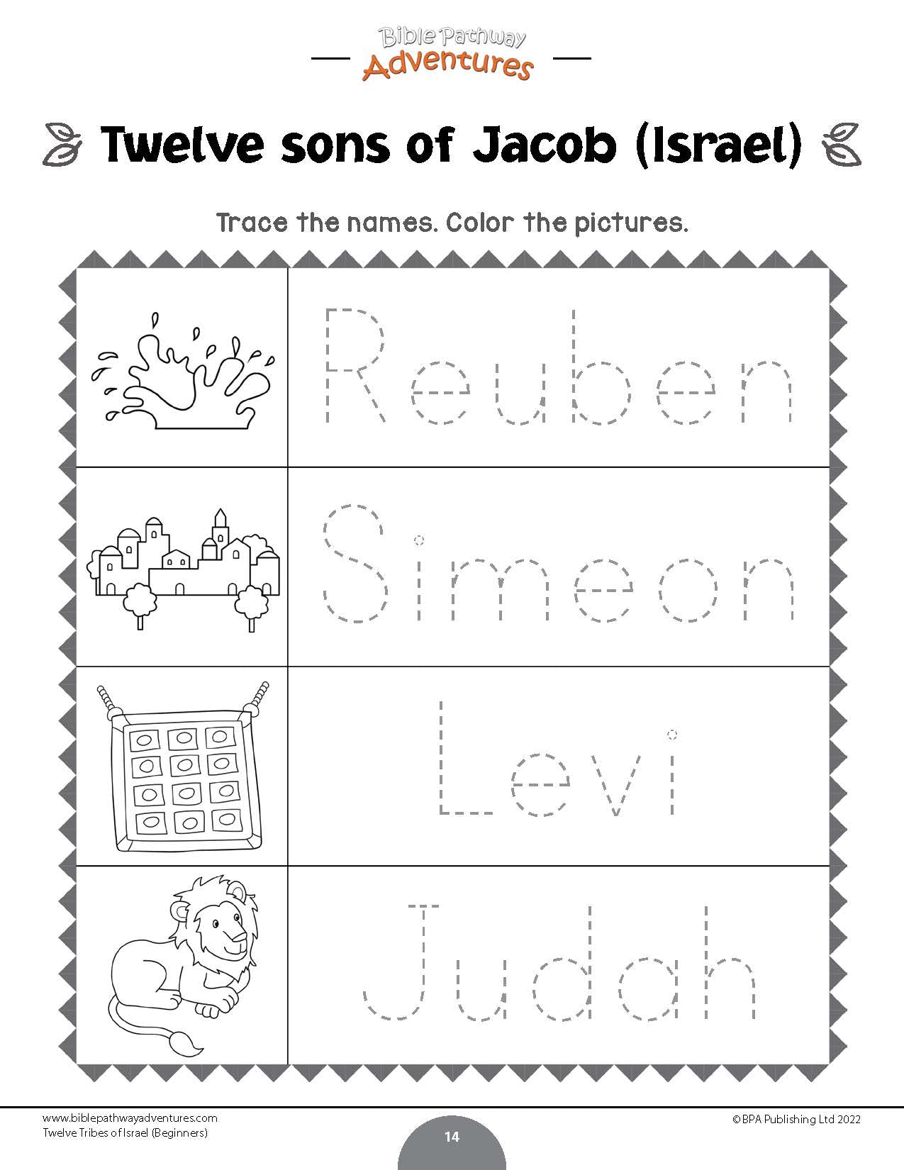Twelve Tribes of Israel Activity Book for Beginners (paperback)