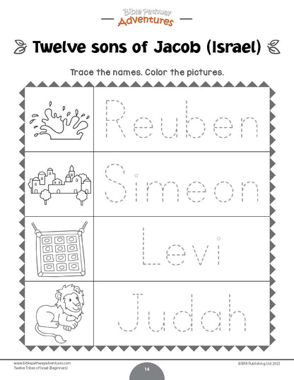 Twelve Tribes of Israel Activity Book for Beginners
