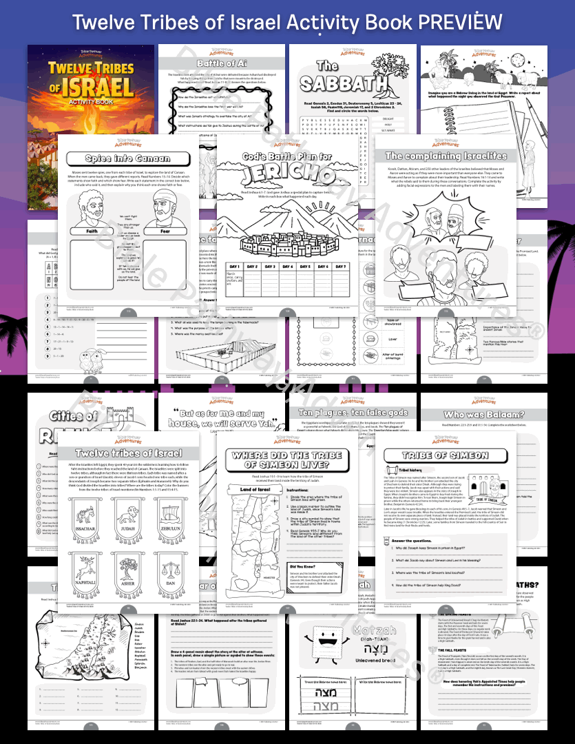 12 Tribes of Israel Activity Book PREVIEW