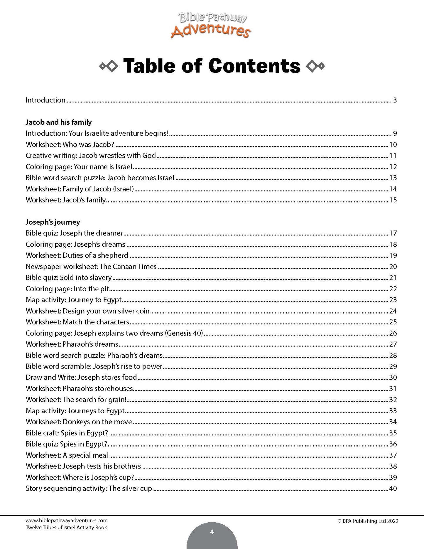 Twelve Tribes of Israel Activity Book (PDF)