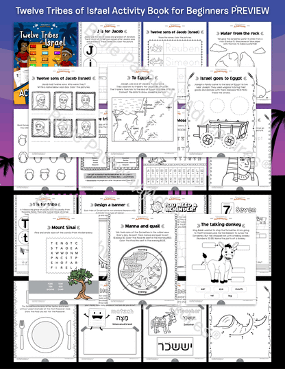 Twelve Tribes of Israel Activity Book for Beginners (PDF)
