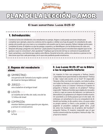 Unidad de estudio | Amor: Fruto del Espíritu (grados 3-6)