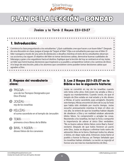 Unidad de estudio | Bondad: Fruto del Espíritu (grados 3-6)