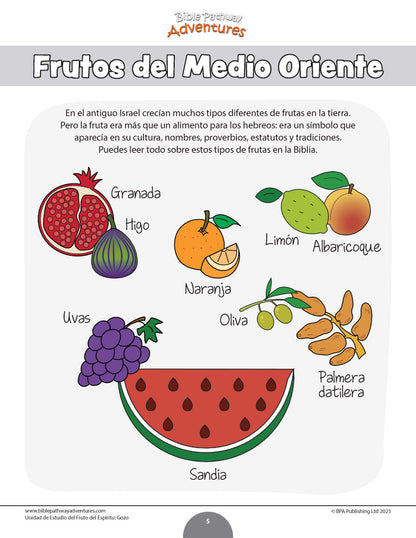 Unidad de estudio | Gozo: Fruto del Espíritu (grados 3-6)